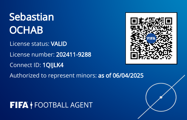 Licencja FIFA Football Agent Sebastiana Ochaba